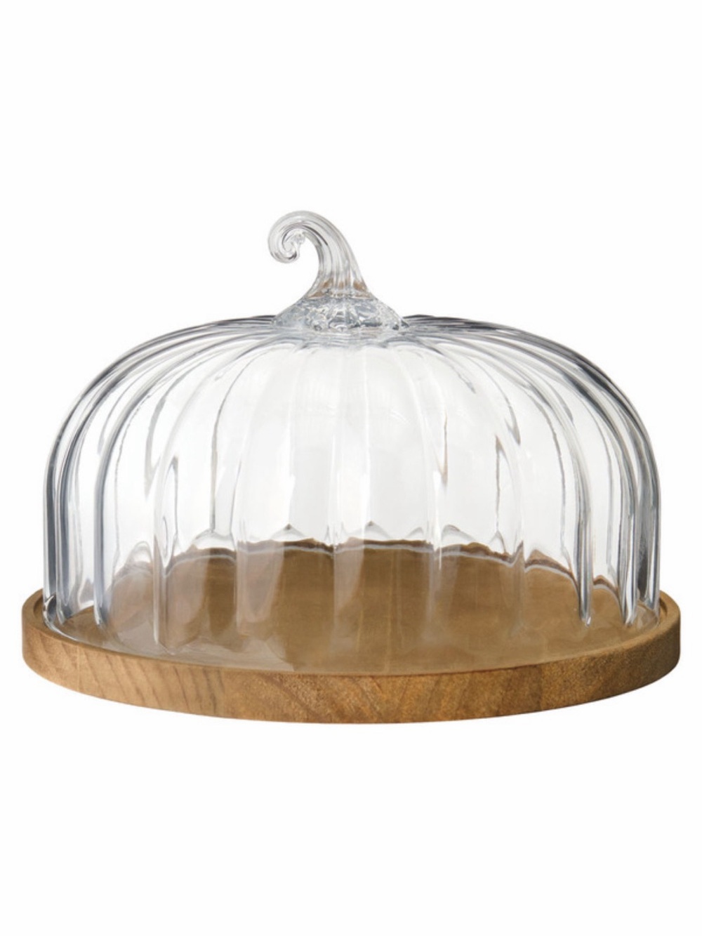 Crofton Glass Pumpkin Dome, Glass Stem